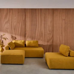 Sofá modular em tecido bouclé, 3 lugares