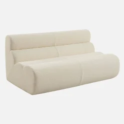 Sofá modular em tecido bouclé, 2 lugares