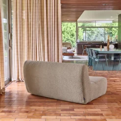 Sofá modular em tecido bouclé, 2 lugares