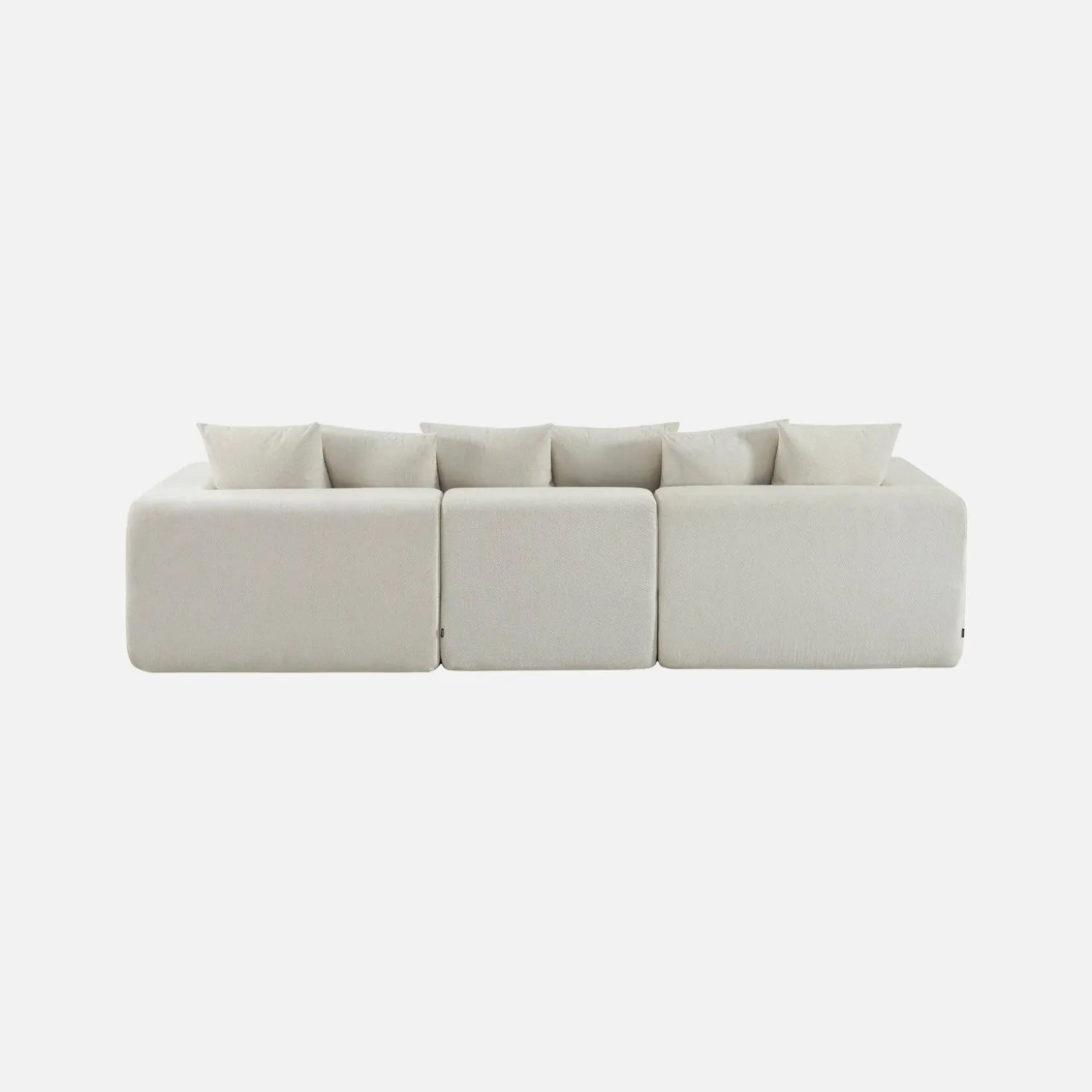 Sofá modular em tecido chenille, 3 lugares