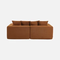 Sofá modular em tecido chenille, 2 lugares