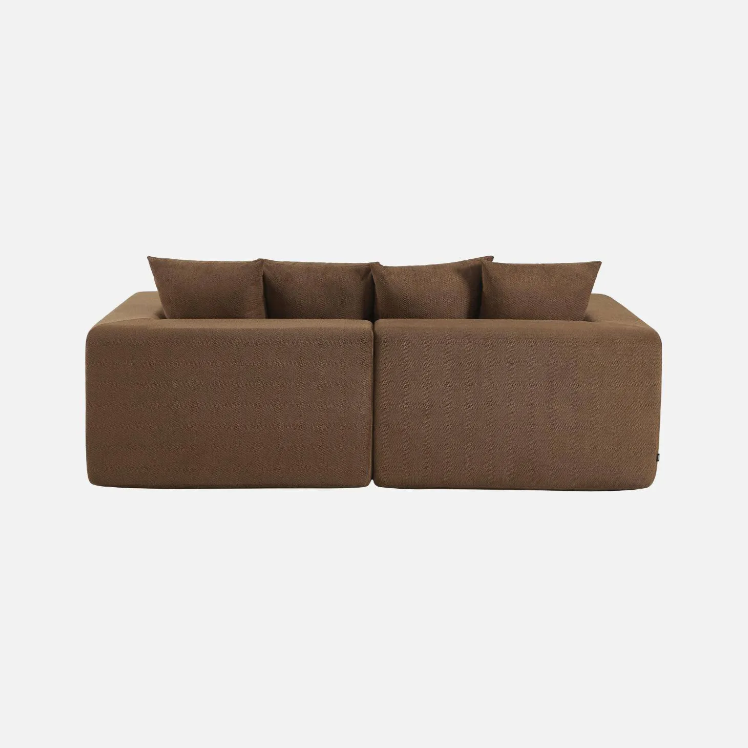 Sofá modular em tecido chenille, 2 lugares