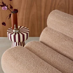 Sofá modular em tecido efeito alpaca, 3 lugares