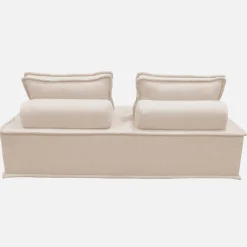 Sofá modular em tecido liso, 4 lugares