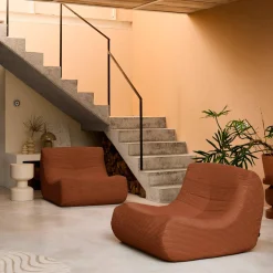 Sofá modular em tecido veludo canelado, 2 lugares