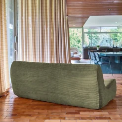 Sofá modular em veludo canelado, 3 lugares