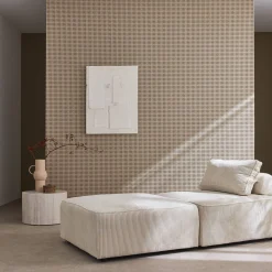 Sofá modular em veludo canelado, 2 lugares