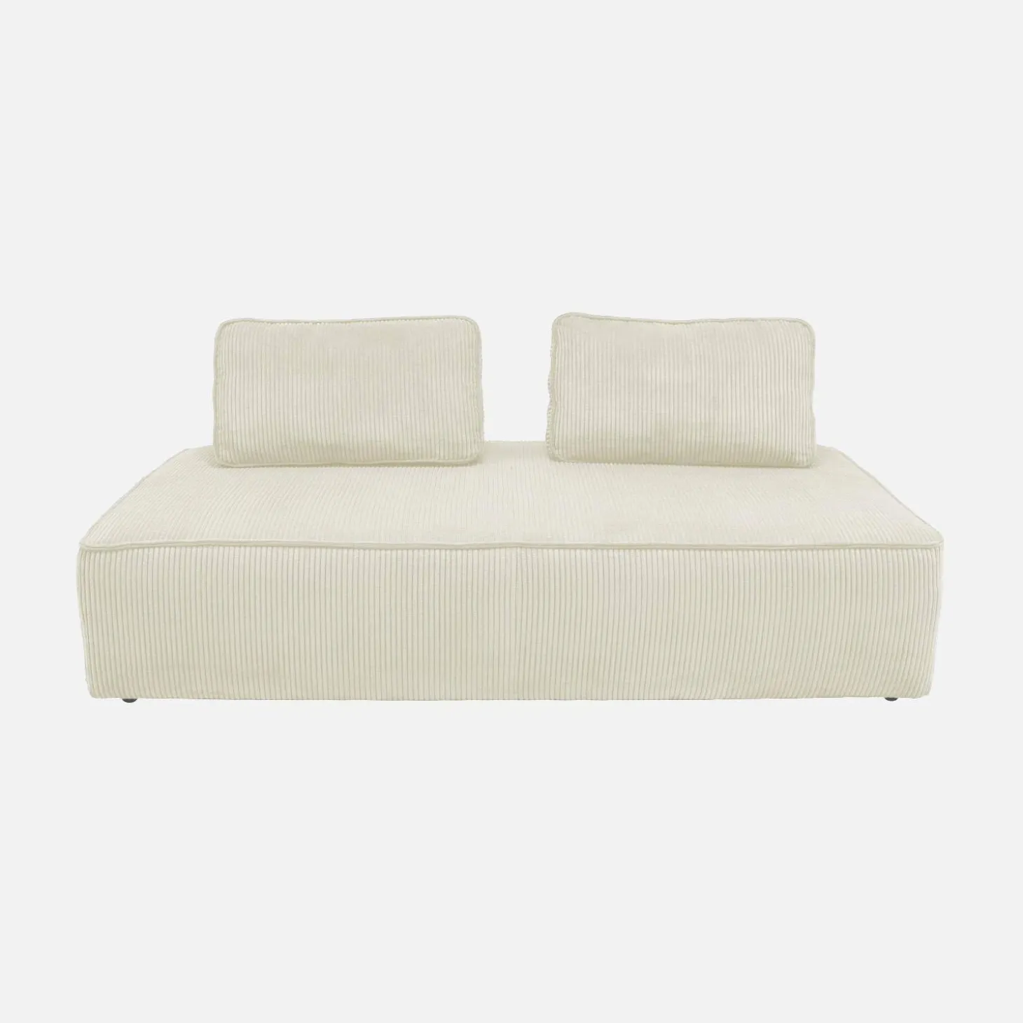 Sofá modular em veludo canelado, 4 lugares