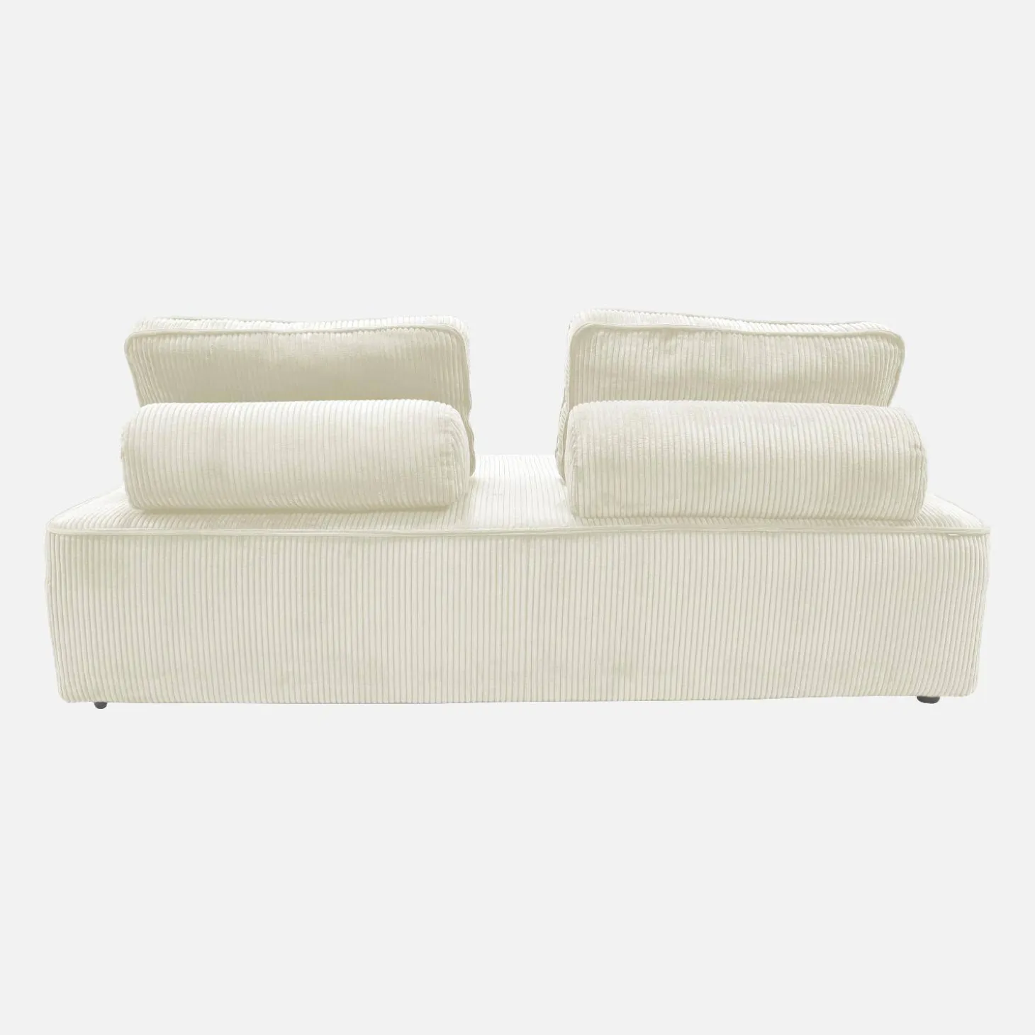 Sofá modular em veludo canelado, 4 lugares