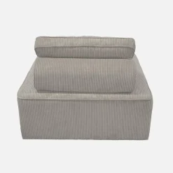 Sofá modular em veludo canelado, 2 lugares