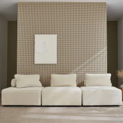 Sofá modular em veludo canelado, 3 lugares