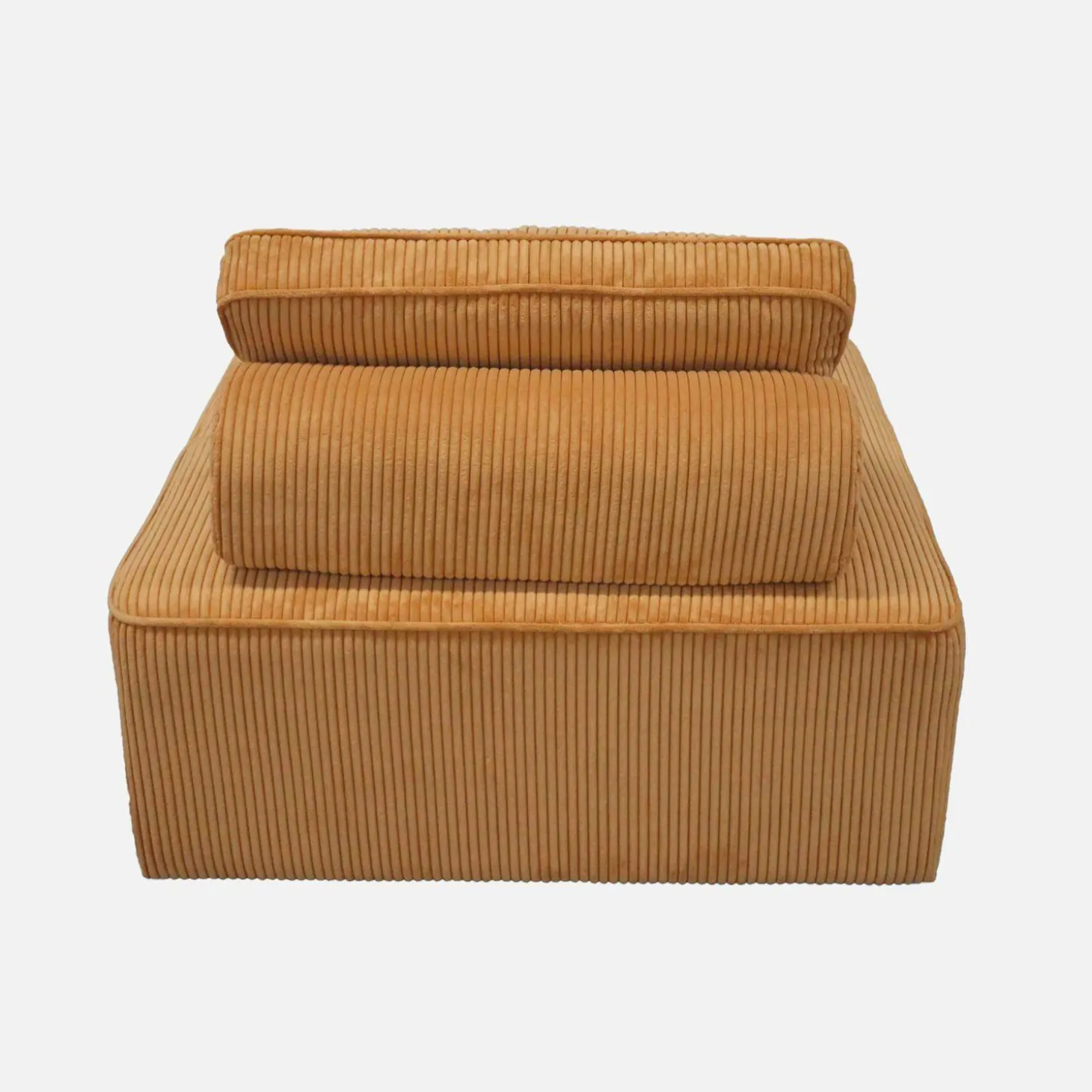 Sofá modular em veludo canelado, 3 lugares