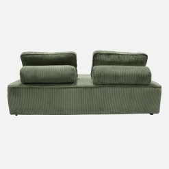 Sofá modular em veludo canelado, 4 lugares
