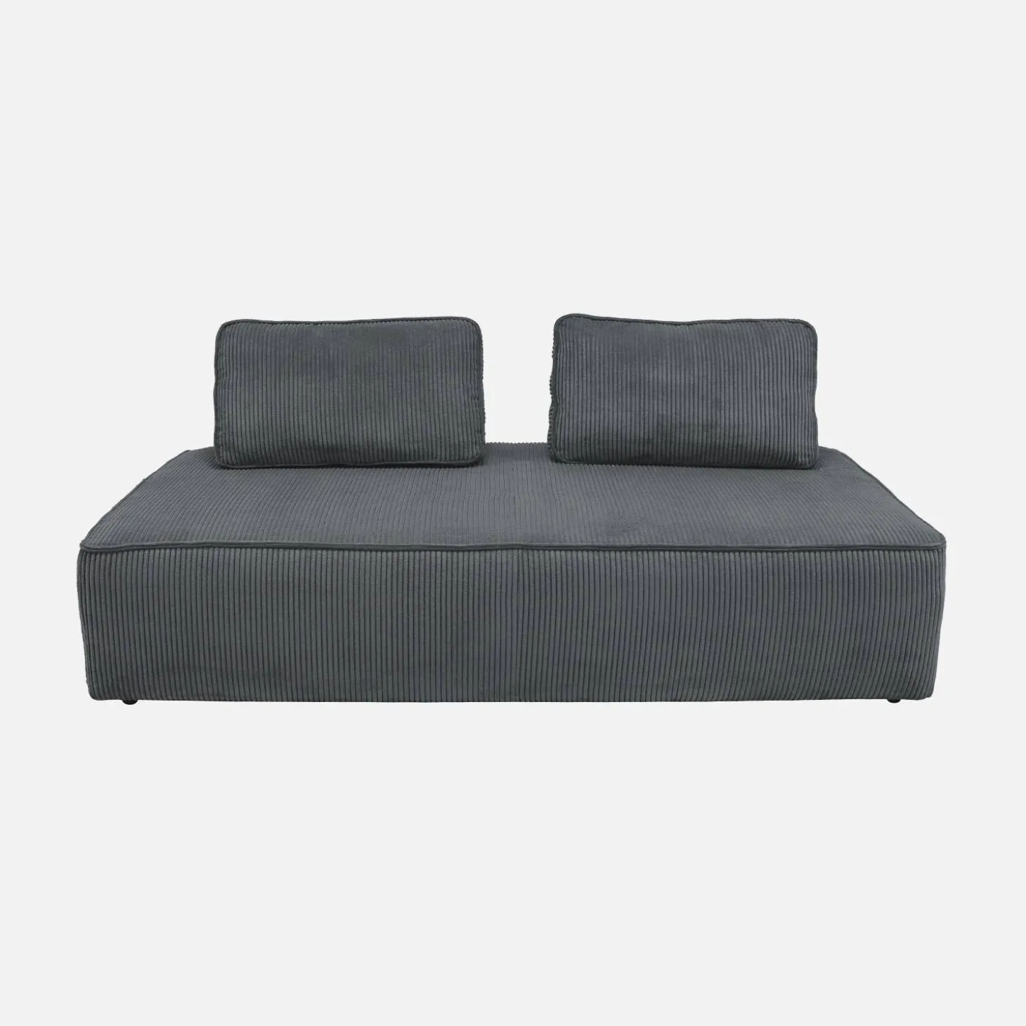 Sofá modular em veludo canelado, 4 lugares