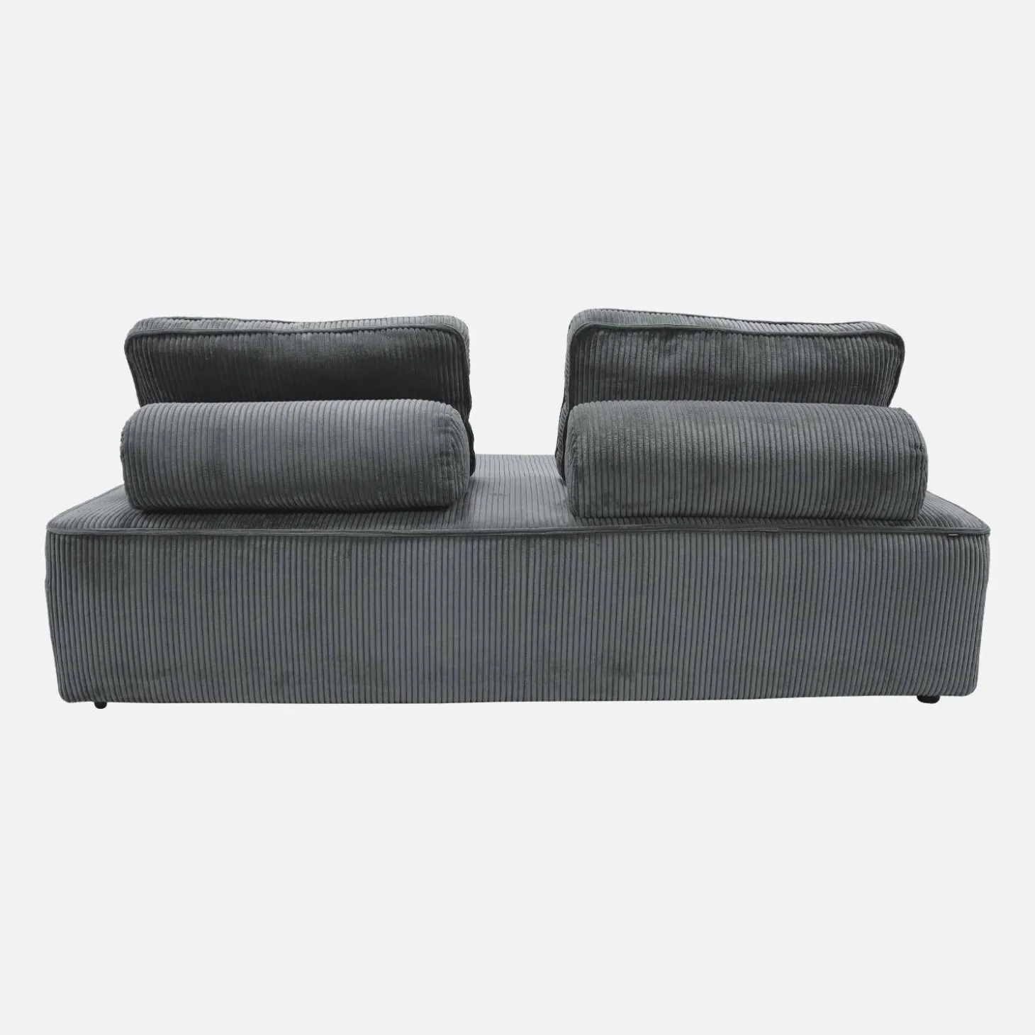 Sofá modular em veludo canelado, 4 lugares