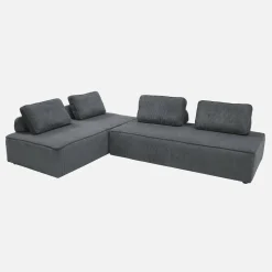 Sofá modular em veludo canelado, 4 lugares