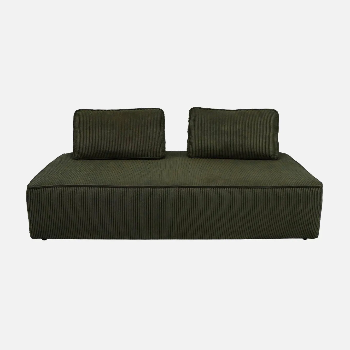 Sofá modular em veludo canelado, 4 lugares