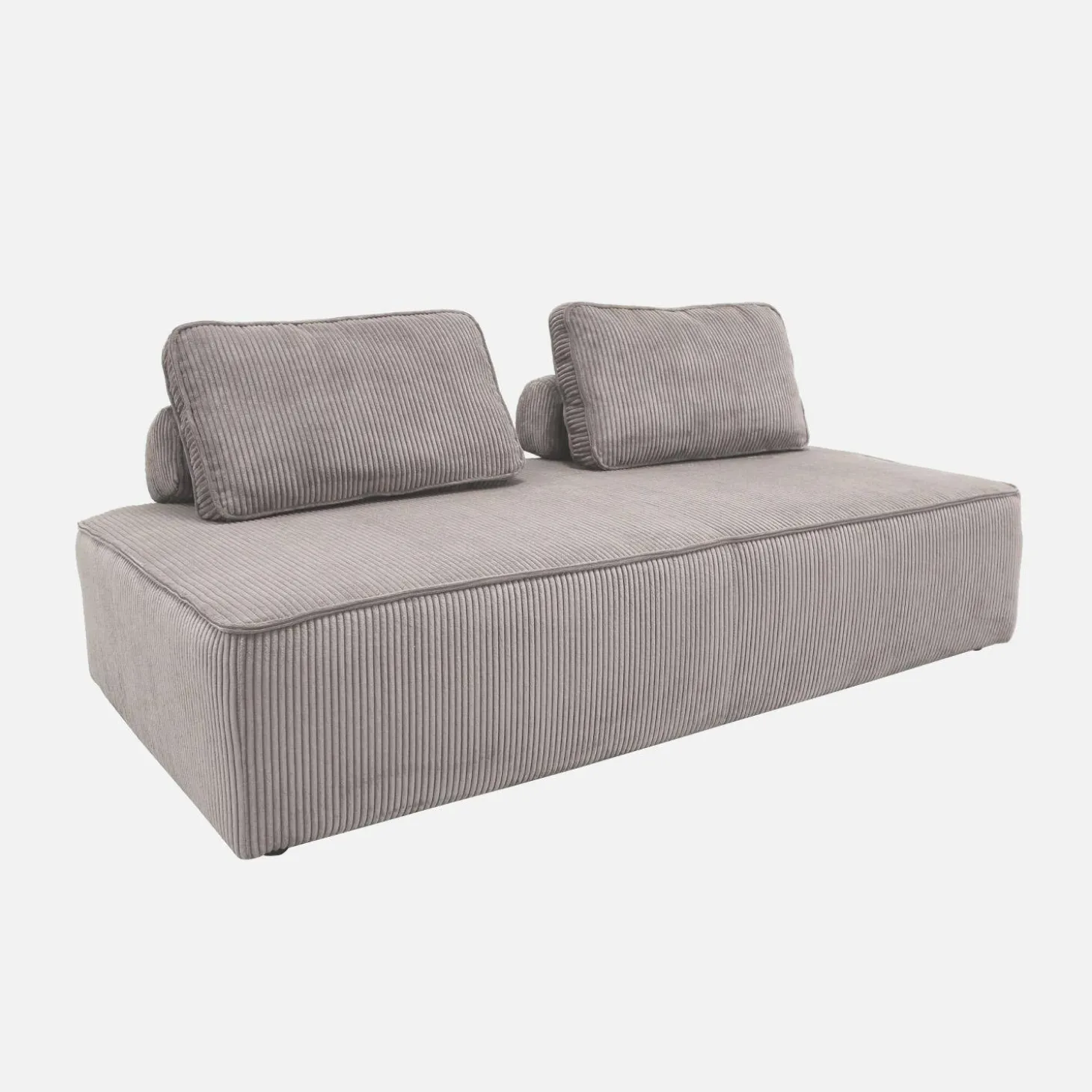 Sofá modular em veludo canelado, 4 lugares