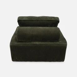 Sofá modular em veludo canelado, 2 lugares