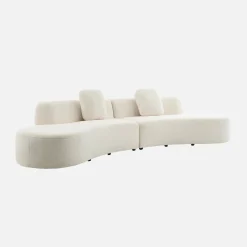 Sofá modular virgule boucle de 5 lugares