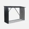 Suporte para lenha em aço galvanizado, set de 2