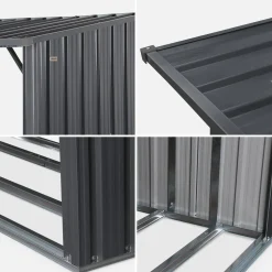 Suporte para lenha em aço galvanizado, set de 2