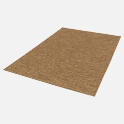 Tapete de efeito juta para interior/exterior em caramelo
