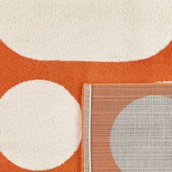 Tapete de interior com padrão moderno, laranja