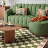 Tapete de interior/exterior com padrão xadrez rosa e verde