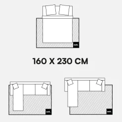 Tapete interior/exterior padrão vegetal creme, bege