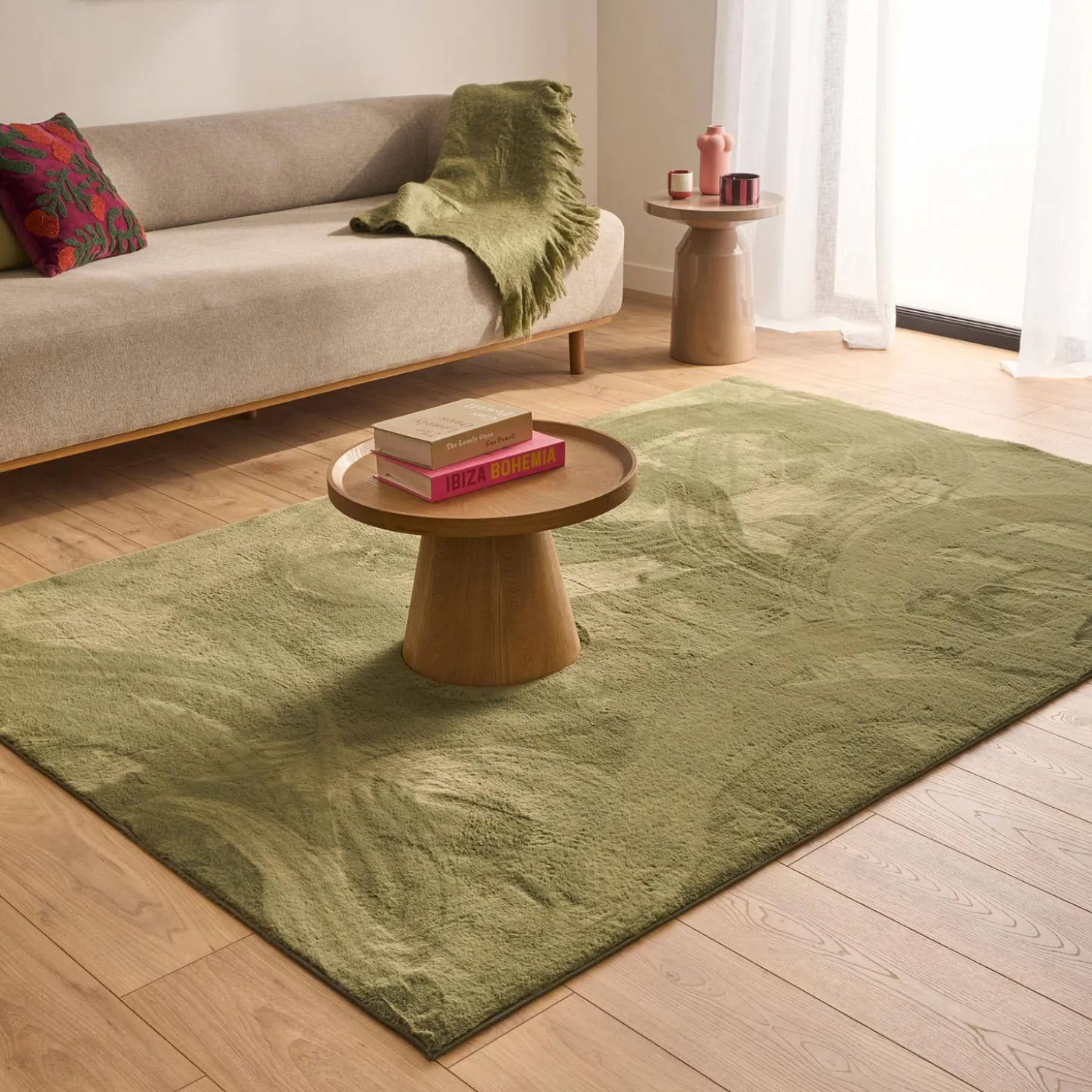 Tapete interior liso verde