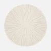 Tapete interior redondo, creme