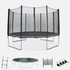 Trampolim 400cm com conjunto de acessórios