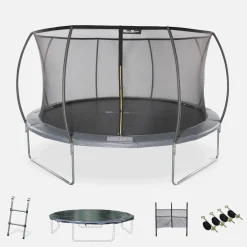 Trampolim 430cm com rede interna e kit de acessórios