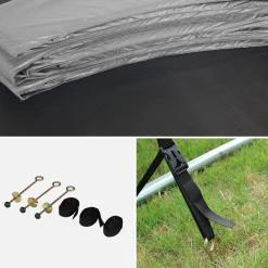 Trampolim com conjunto de acessórios, 250 cm